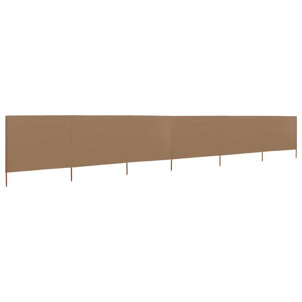 Vidaxl Windschutzscheibe 6 Paneele 800x80 cm Stofftaupe