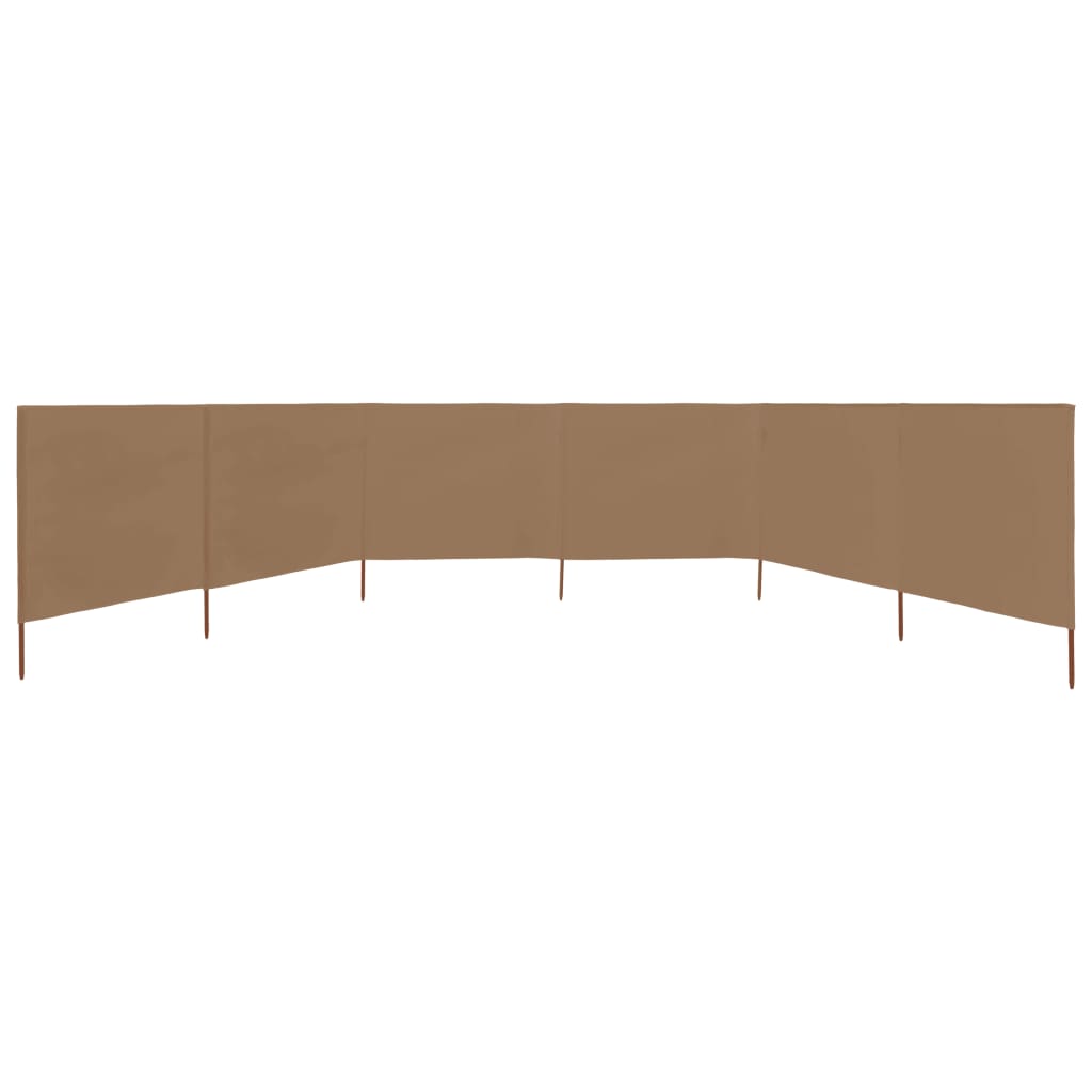 Vidaxl Windschutzscheibe 6 Paneele 800x80 cm Stofftaupe