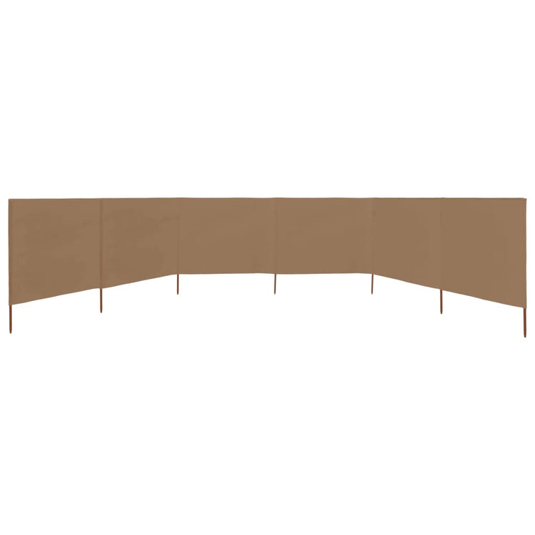 Vidaxl Windschutzscheibe 6 Paneele 800x80 cm Stofftaupe