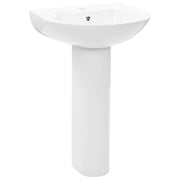 VIDAXL WASHBAIN zu Fuß abgelöst 520x440x190 mm Keramik Weiß - afbeelding 2