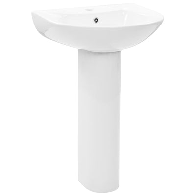 VIDAXL WASHBAIN zu Fuß abgelöst 520x440x190 mm Keramik Weiß