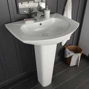 VIDAXL WASHBAIN zu Fuß abgelöst 650x520x200 mm Keramik Weiß - afbeelding 1