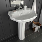 VIDAXL WASHBAIN zu Fuß abgelöst 580x510x200 mm Keramik Weiß - afbeelding 1