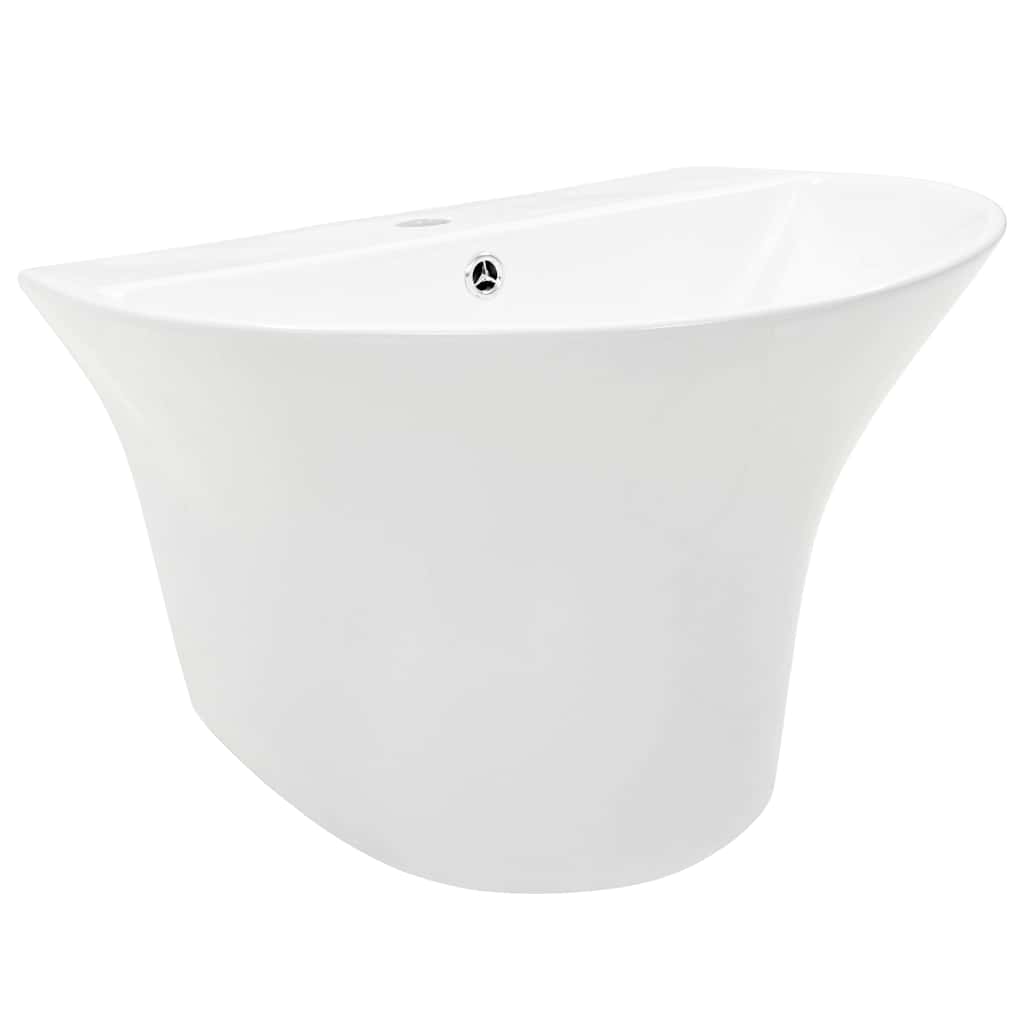 Vidaxl weißes Waschbecken 56 x 48 x 42 cm glasierte Keramik