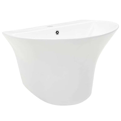 Vidaxl weißes Waschbecken 56 x 48 x 42 cm glasierte Keramik