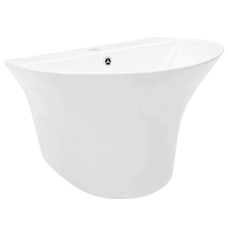 Vidaxl weißes Waschbecken 56 x 48 x 42 cm glasierte Keramik