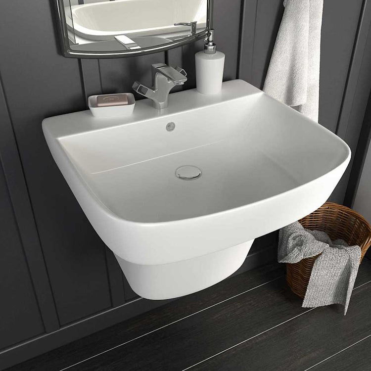 Vidaxl weißes Waschbecken 50 x 45 x 41 cm glasierte Keramik