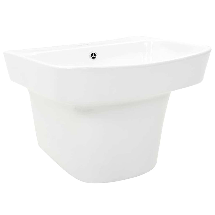 Vidaxl weißes Waschbecken 50 x 45 x 41 cm glasierte Keramik