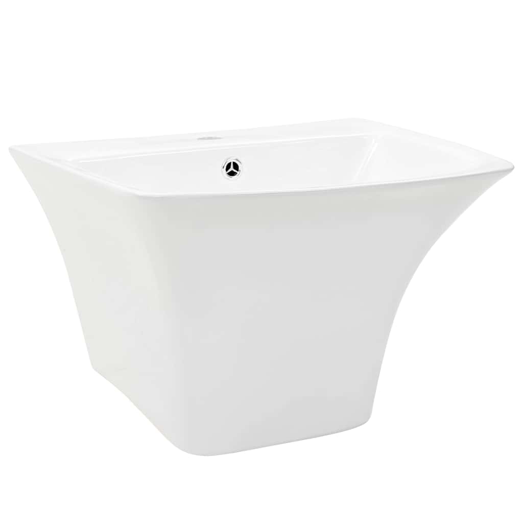 Vidaxl weißes Waschbecken 53 x 44 x 37 cm glasierte Keramik