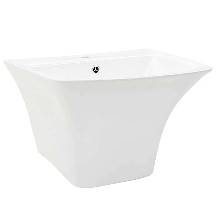 Vidaxl weißes Waschbecken 53 x 44 x 37 cm glasierte Keramik