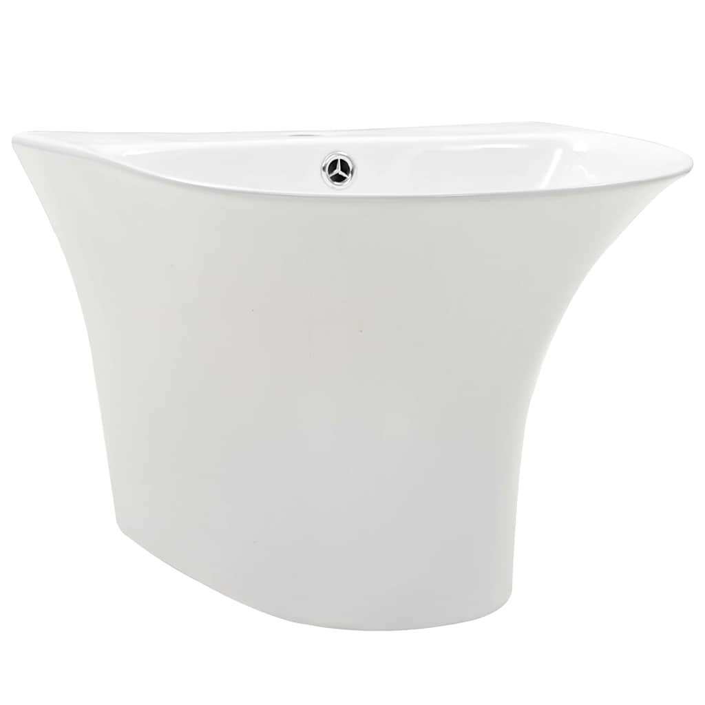 Vidaxl weißes Waschbecken 47 x 45 x 37 cm glasierte Keramik