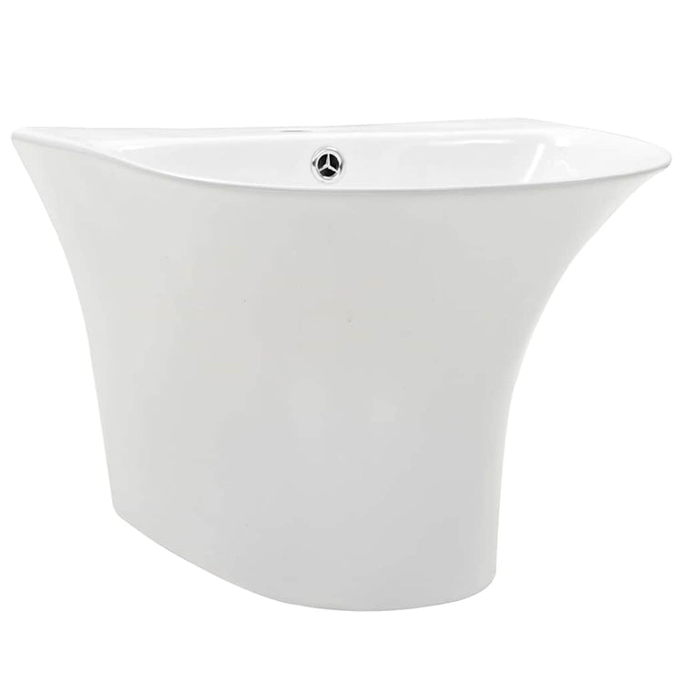 Vidaxl weißes Waschbecken 47 x 45 x 37 cm glasierte Keramik