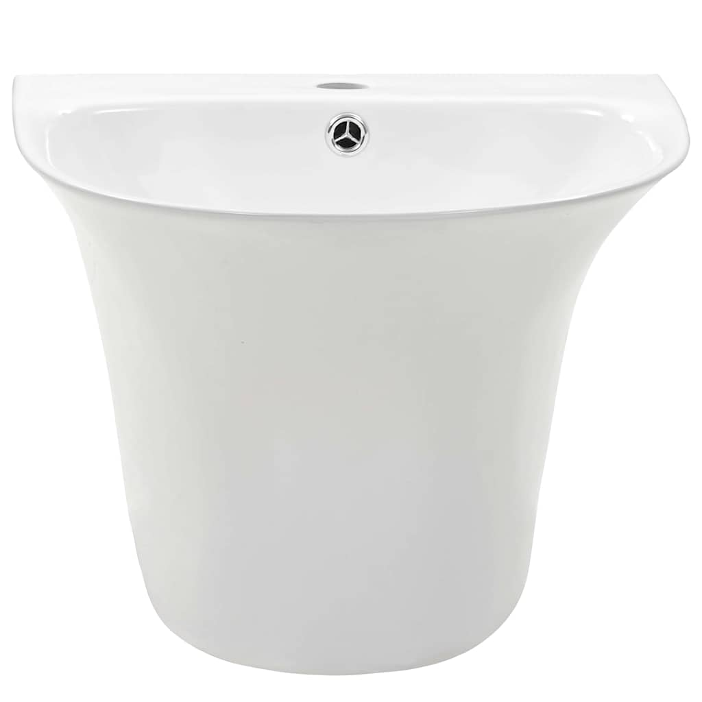 Vidaxl weißes Waschbecken 47 x 45 x 37 cm glasierte Keramik