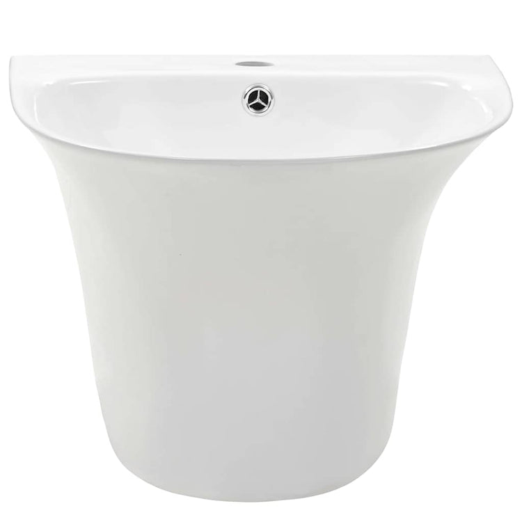 Vidaxl weißes Waschbecken 47 x 45 x 37 cm glasierte Keramik