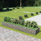 Vidaxl Gabion Pflanzer 450 x 90 x 50 cm verzinkter Stahl angehoben