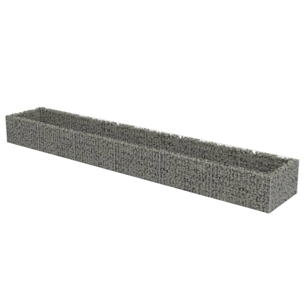 Vidaxl Gabion -Pflanzer erhöhte 540 x 90 x 50 cm verzinkte Stahl
