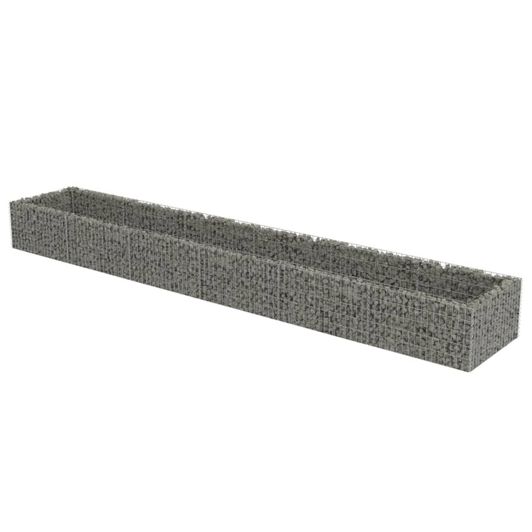 Vidaxl Gabion -Pflanzer erhöhte 540 x 90 x 50 cm verzinkte Stahl