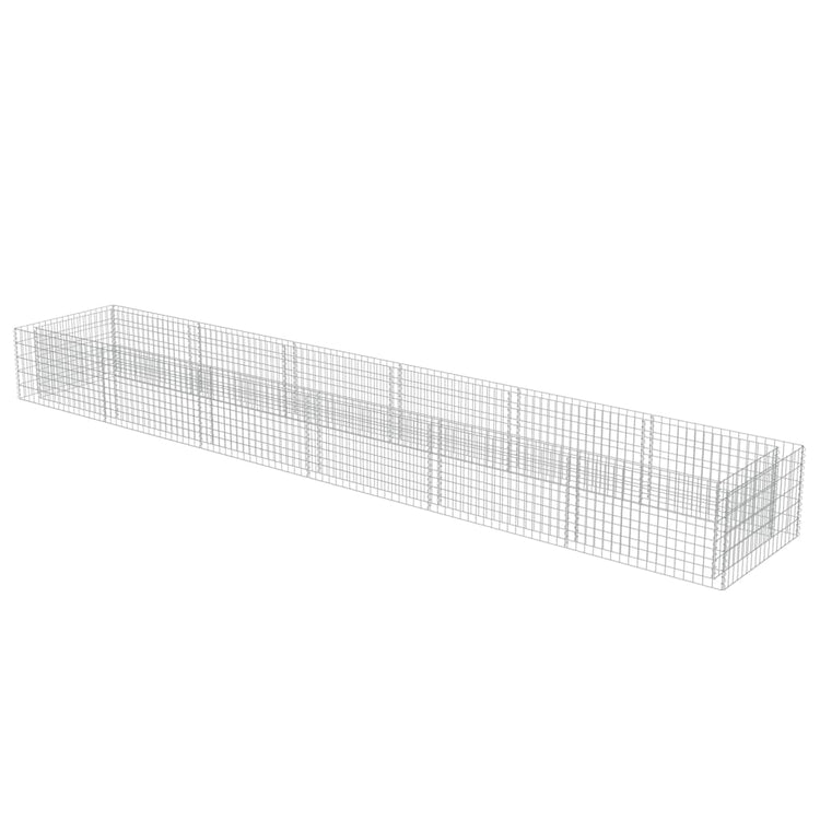 Vidaxl Gabion -Pflanzer erhöhte 540 x 90 x 50 cm verzinkte Stahl