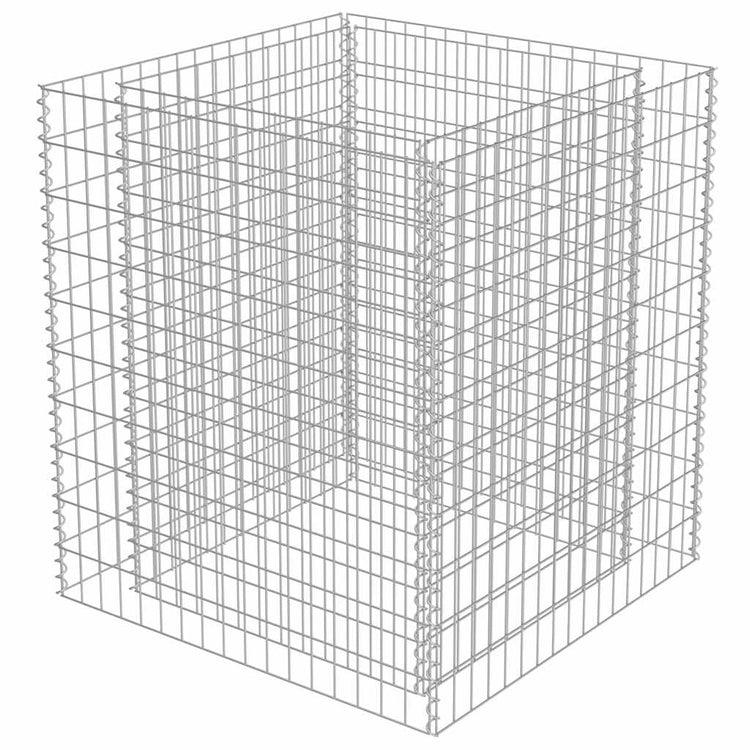 Vidaxl Gabion -Pflanzer vermehrte 90x90x100 cm verzinkter Stahl