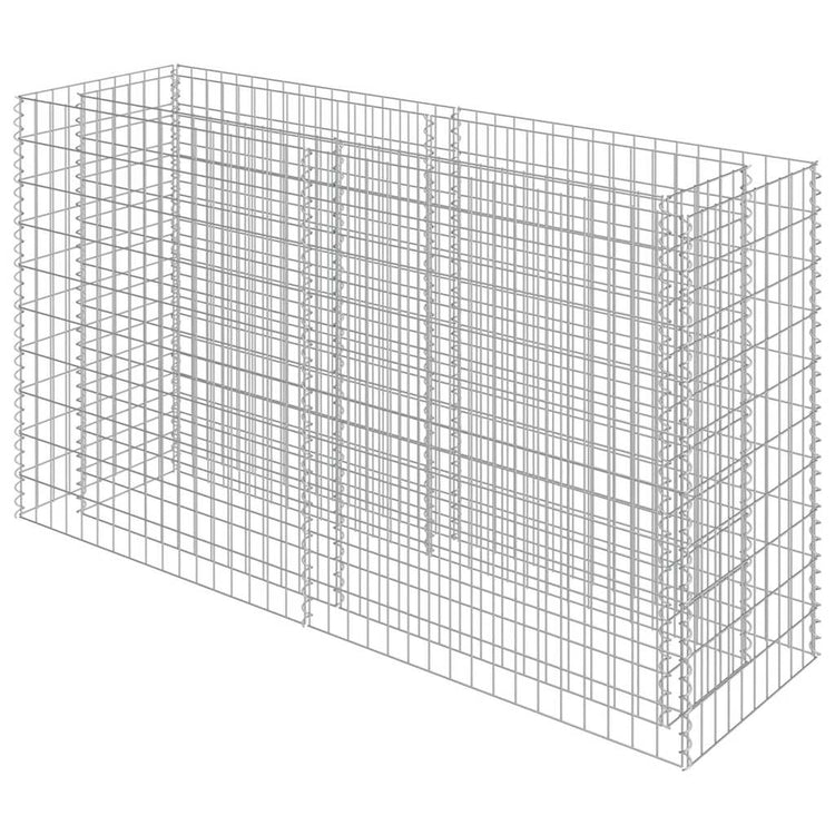 Vidaxl Gabion -Pflanzer erhöht 180 x 50 x 100 cm verzinkter Stahl