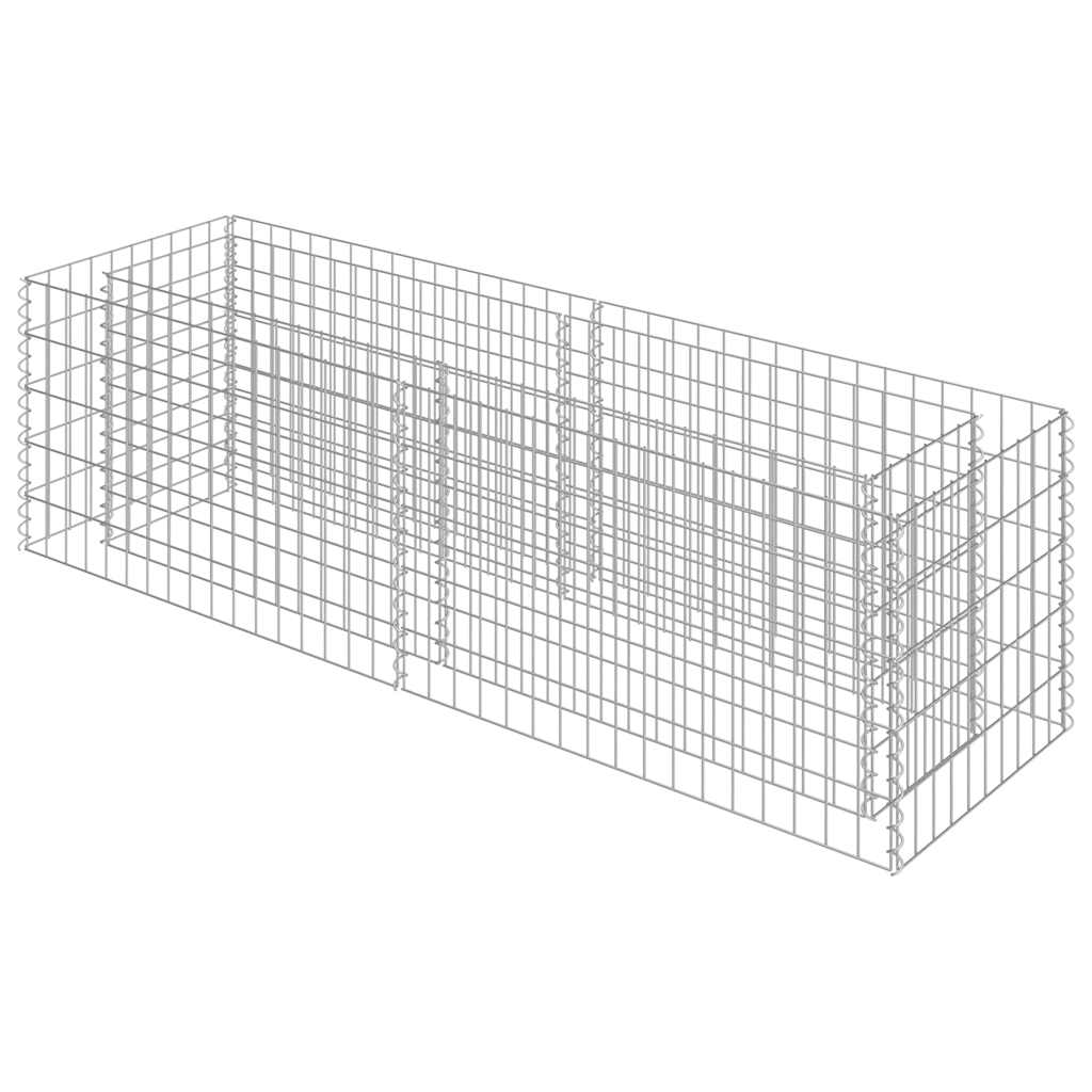 Vidaxl Gabion -Pflanzer erhöhte 180x50x50 cm verzinkter Stahl