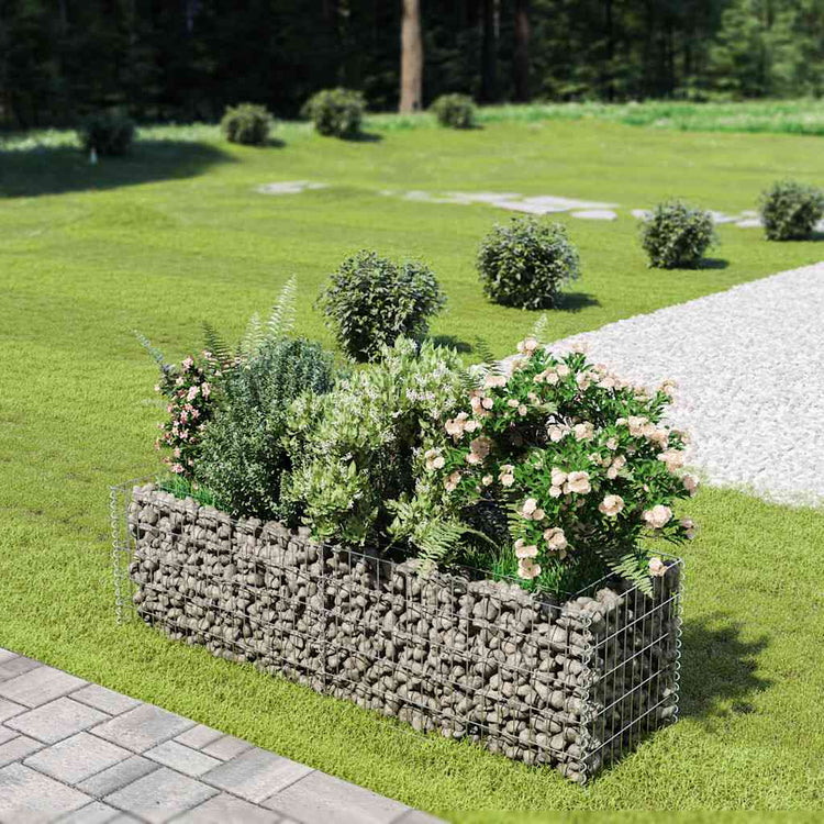 Vidaxl Gabion -Pflanzer erhöhte 180x50x50 cm verzinkter Stahl