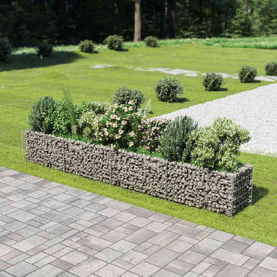 Vidaxl Gabion -Pflanzer vermehrte 360x50x50 cm verzinkter Stahl