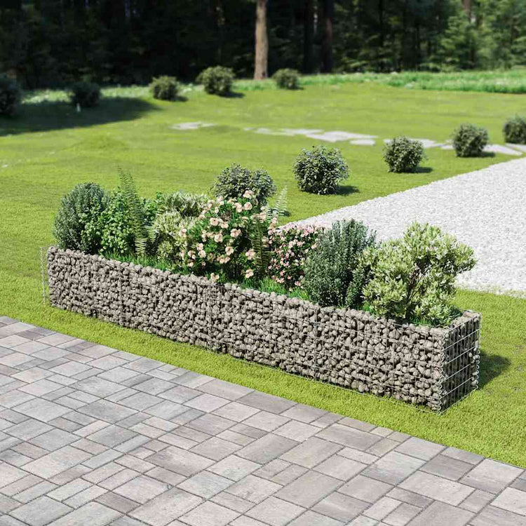 Vidaxl Gabion -Pflanzer vermehrte 360x50x50 cm verzinkter Stahl