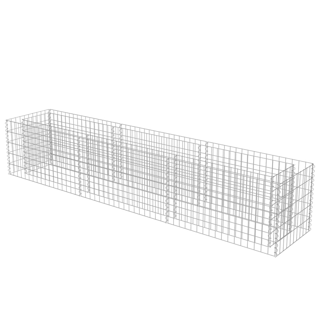 Vidaxl Gabion -Pflanzer erhöhte 270 x 50 x 50 cm verzinkte Stahl