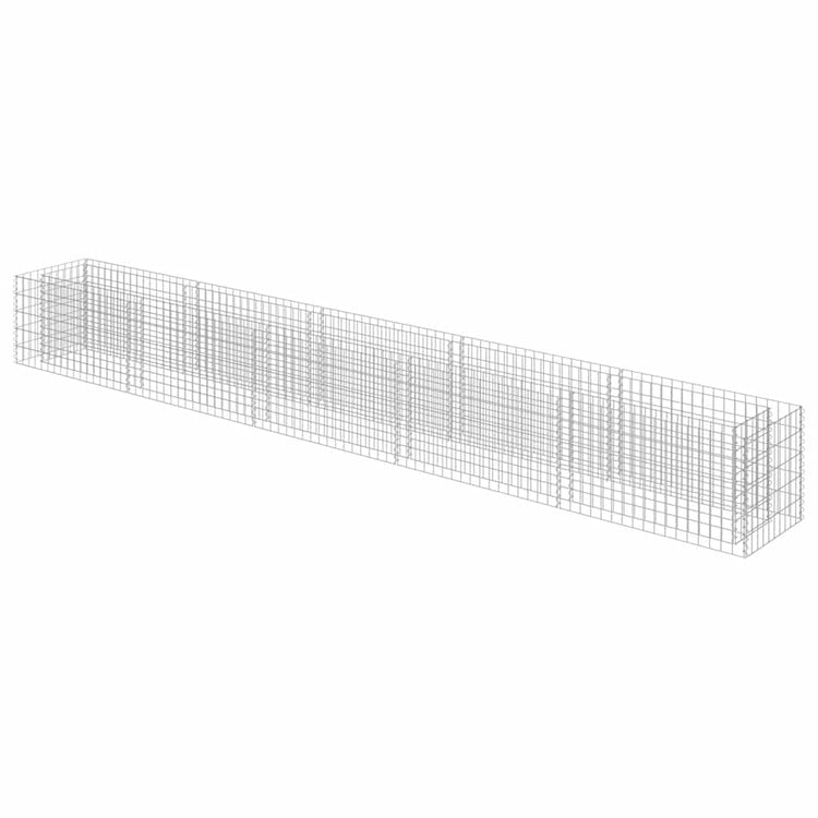 Vidaxl Gabion Pflanzer 450 x 50 x 50 cm verzinkter Stahl angehoben