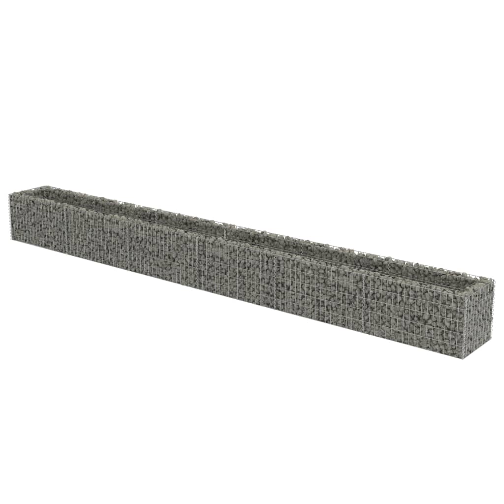 Vidaxl Gabion -Pflanzer erhöhte 540x50x50 cm verzinkter Stahl