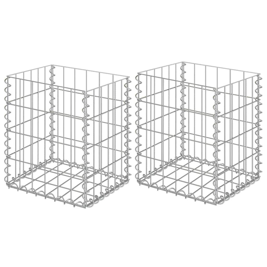 Vidaxx Gabionen 2 Stück 30x30x40 cm verzinkter Stahl