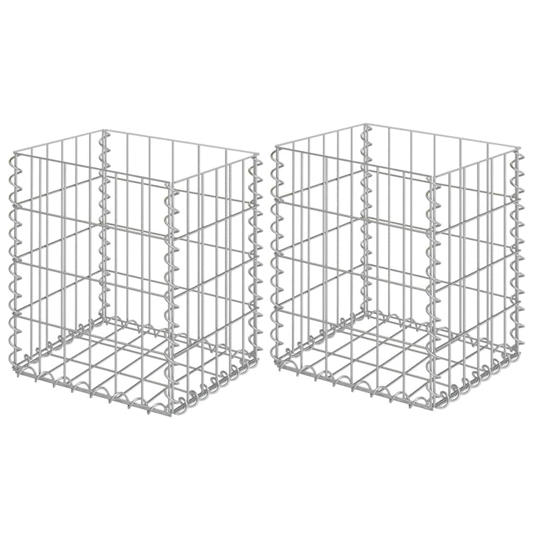 Vidaxx Gabionen 2 Stück 30x30x40 cm verzinkter Stahl