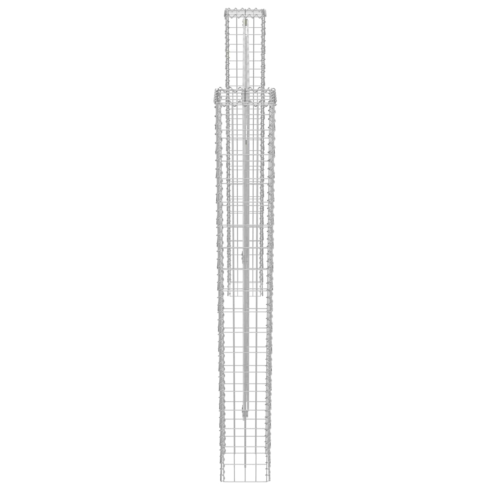 Vidaxl Zaunpfosten 2 Stück Silber 20 x 20 x 190 cm Metall