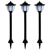 Vidaxl -LED -Solarlampen schwarze 3 PCs - afbeelding 1