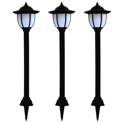 Vidaxl -LED -Solarlampen schwarze 3 PCs