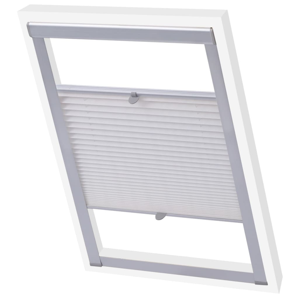 Vidaxl Roller Blind Falten weiße MK04
