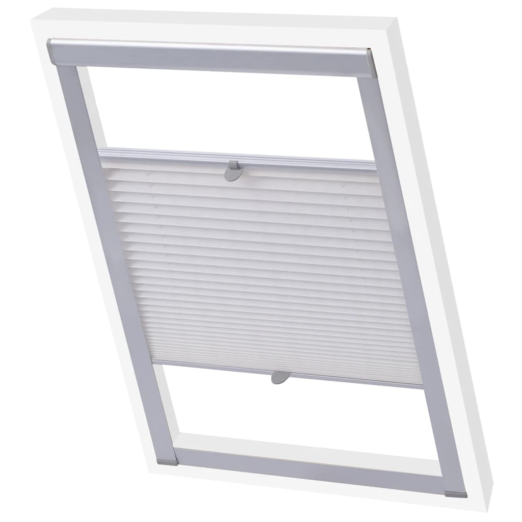 Vidaxl Roller Blind Falten weiß uk08