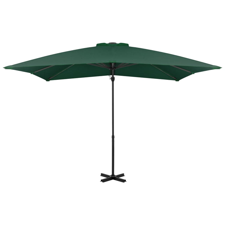 Vidaxl -schwimmendes Parasol mit Aluminiumpol 250x250 cm Grün