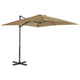 Vidaxl -schwimmendes Parasol mit Aluminiumpol 250x250 cm Taupe