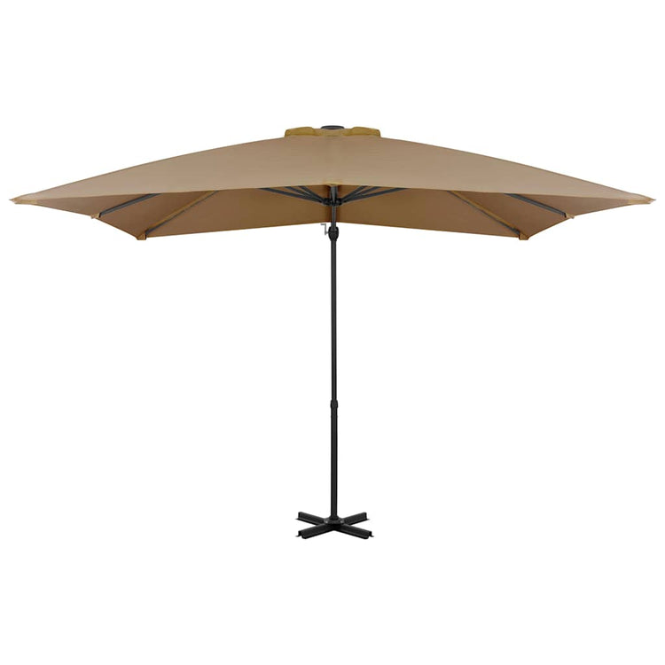 Vidaxl -schwimmendes Parasol mit Aluminiumpol 250x250 cm Taupe