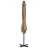 Vidaxl -schwimmendes Parasol mit Aluminiumpol 250x250 cm Taupe
