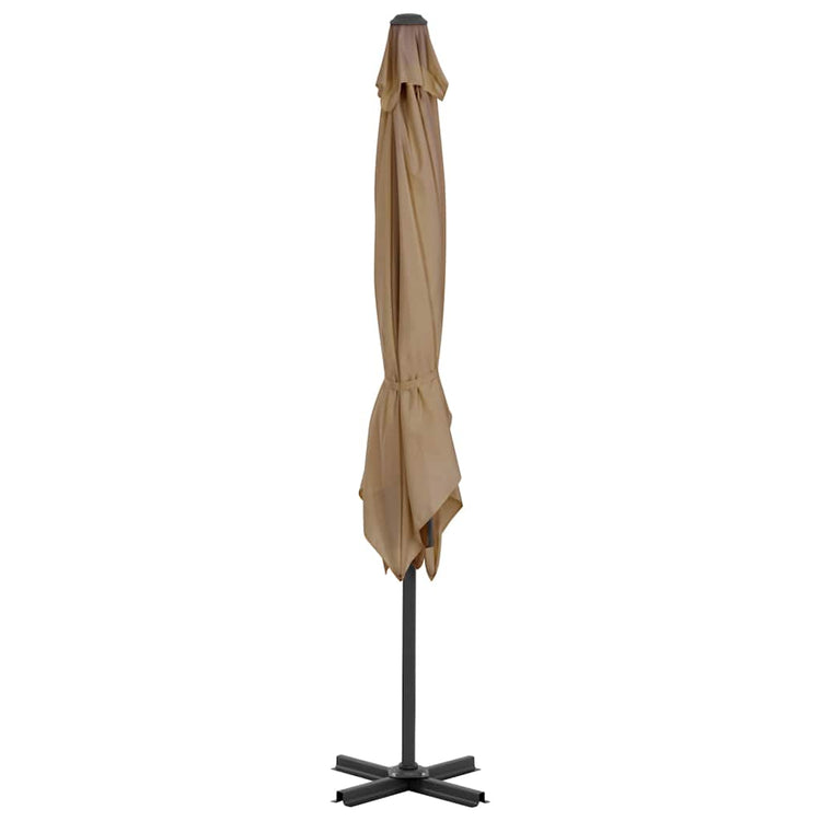 Vidaxl -schwimmendes Parasol mit Aluminiumpol 250x250 cm Taupe