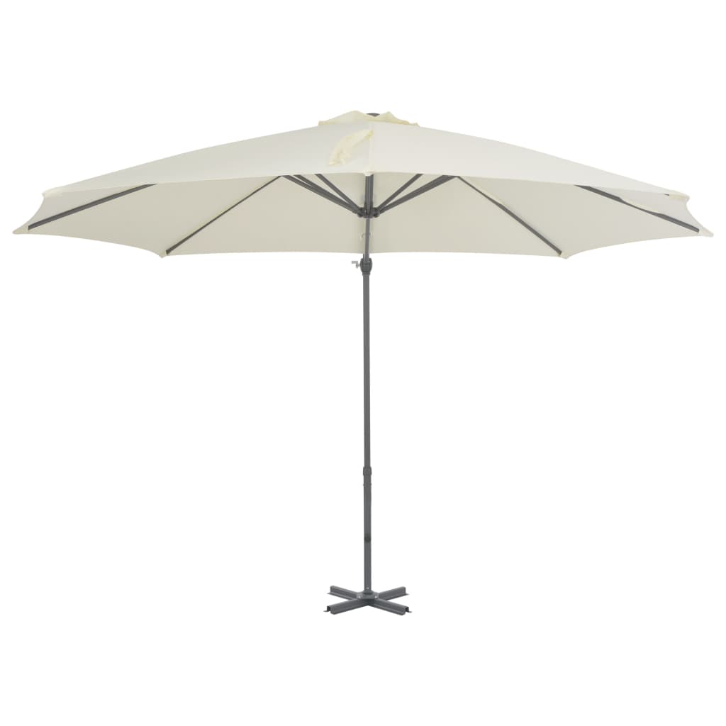 Vidaxl -schwimmendem Parasol mit Aluminiumpol 300 cm sandgemacht