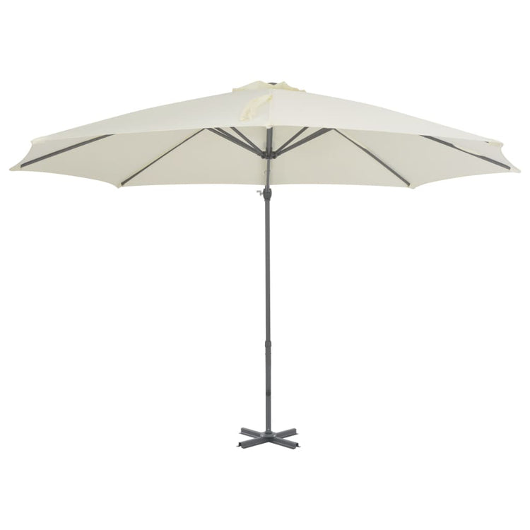Vidaxl -schwimmendem Parasol mit Aluminiumpol 300 cm sandgemacht