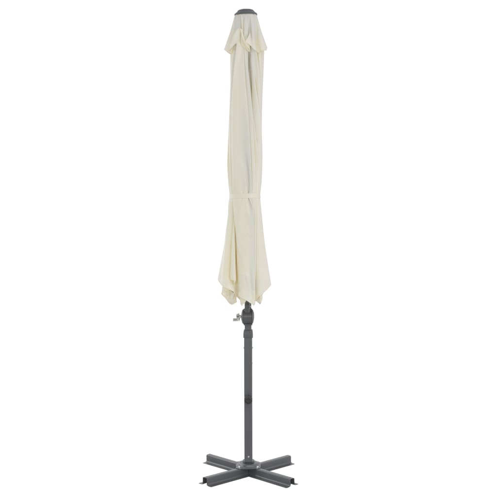 Vidaxl -schwimmendem Parasol mit Aluminiumpol 300 cm sandgemacht
