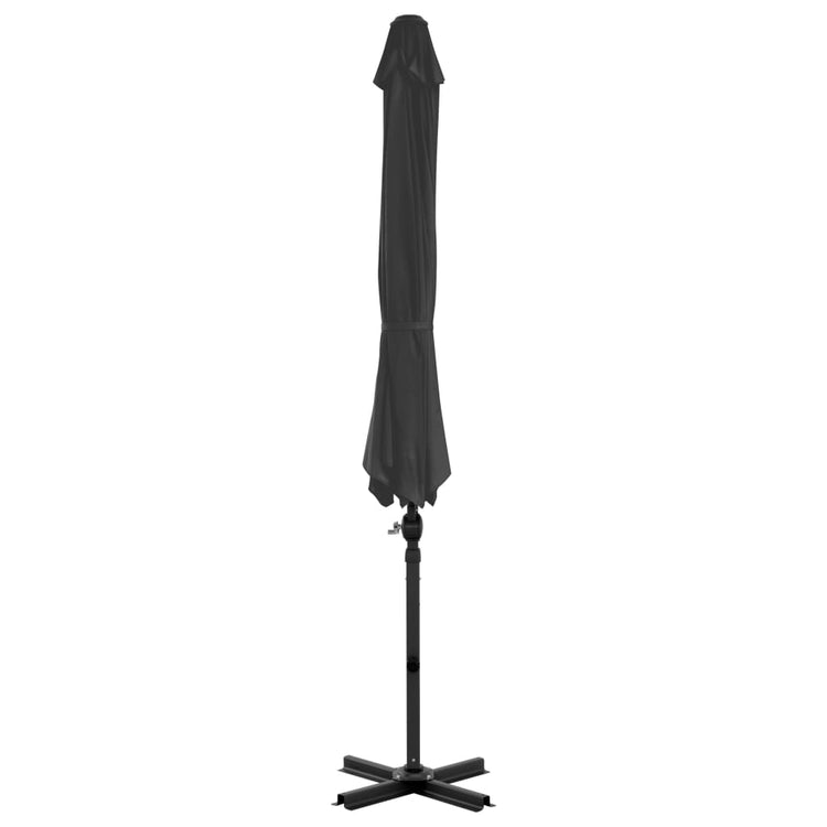 Vidaxl -schwimmendem Parasol mit Aluminiumpol 300 cm Anthrazit -gelöscht