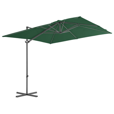 Vidaxl -schwimmendes Parasol mit Stahlpol 250x250 cm Grün