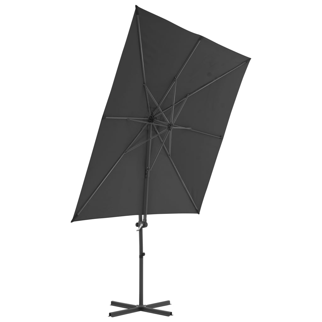 Vidaxl -schwimmendes Parasol mit Stahlpol 250x250 cm Anthrazit -Verschärfen