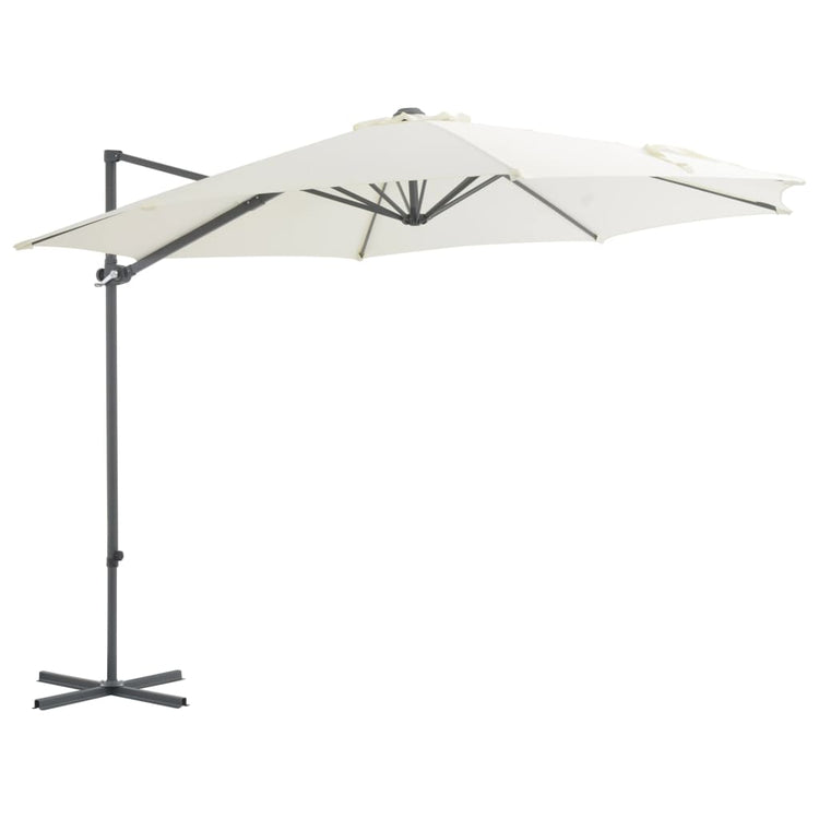 Vidaxl -schwimmendem Parasol mit Stahlpol 300 cm sandgeläutet